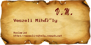 Veszeli Mihály névjegykártya